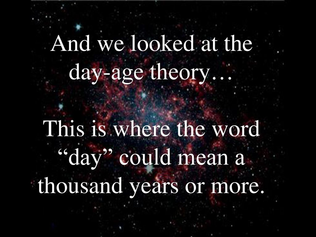 Theistic Evolution and the Day-Age Theory